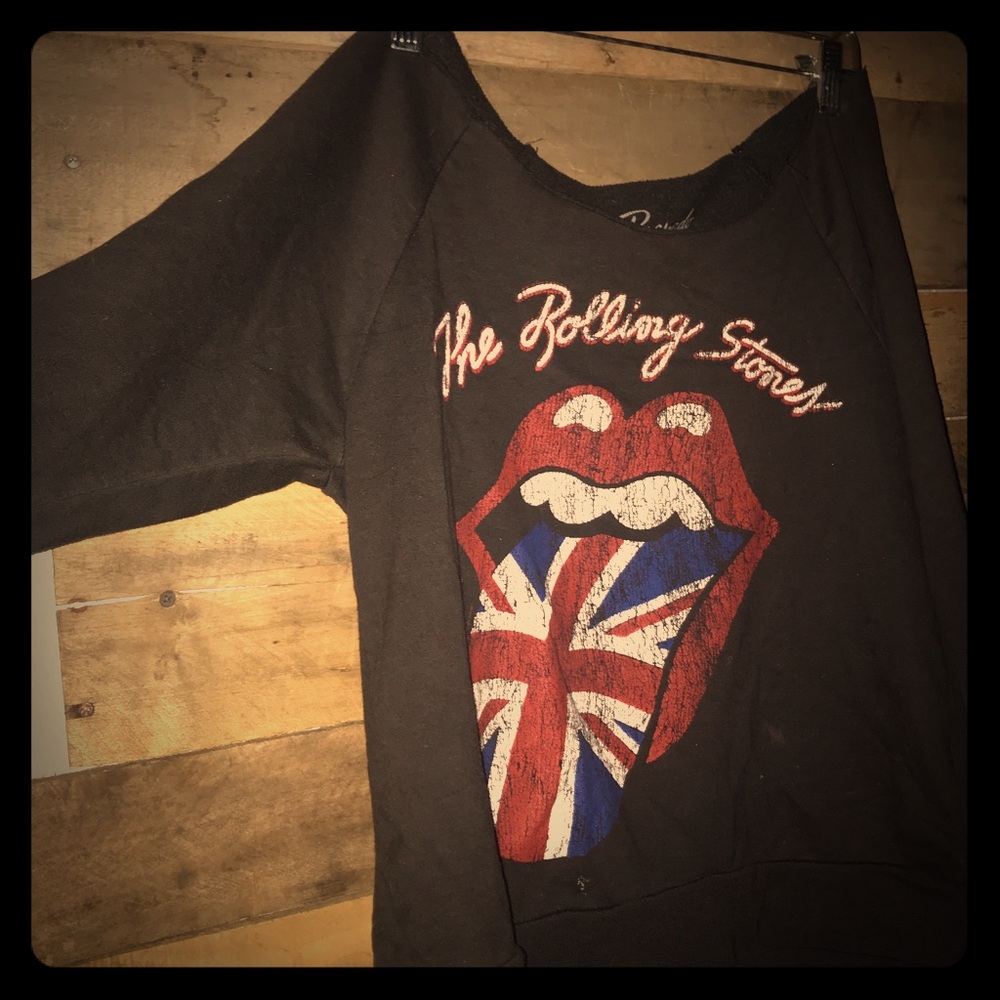 Rolling Stones off-the-shoulder Top/Sweatshirt